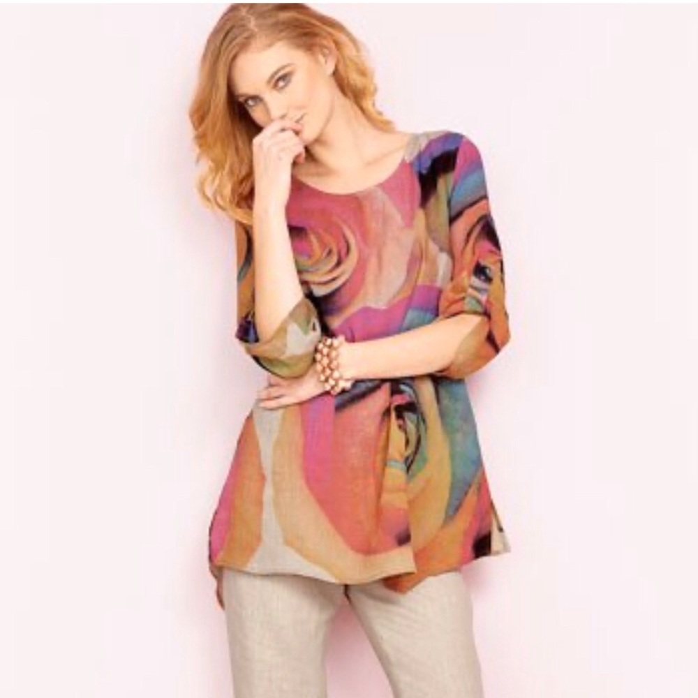 Caroline Rose Linen Tunic Top
